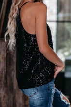 Load image into Gallery viewer, Black Sequin Camisole