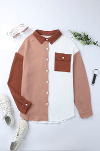 Textured Long Sleeve Shacket