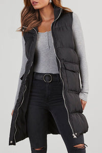 Long Puffer Vest Coat