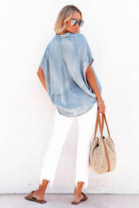 Loose Denim Blouse