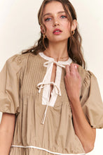 Load image into Gallery viewer, Khaki Knot Mini Dress