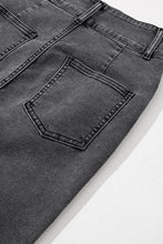 Load image into Gallery viewer, Black Raw Denim Skirt