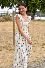 Load image into Gallery viewer, Black Bow High Waist Maxi Dress