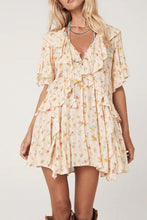 Load image into Gallery viewer, Apricot Boho Ruffle Mini Dress