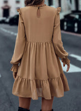 Load image into Gallery viewer, French Beige Tiered Dress