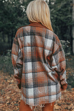 Load image into Gallery viewer, Cinnamon Plaid Corduroy Shacket