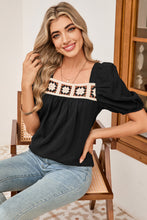 Load image into Gallery viewer, Black Crochet Blouse