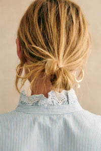 Lace Trim Button Up Shirt