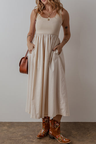 Beige Midi Dress