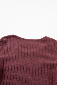 Mineral Red Ribbed Bishop Top