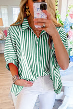 Load image into Gallery viewer, Stripe Button Up Shirt - Pink, Blue or Green