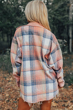 Load image into Gallery viewer, Pink Plaid Corduroy Shacket