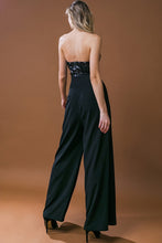 Load image into Gallery viewer, Black Sequin Wide-Leg Jumpsuit