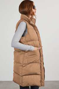 Long Puffer Vest Coat