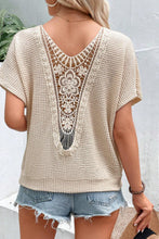 Load image into Gallery viewer, Lace Splicing Back T-shirt