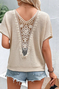 Lace Splicing Back T-shirt