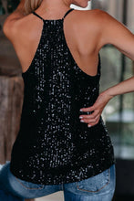 Load image into Gallery viewer, Black Sequin Camisole