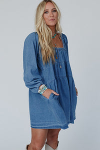 Long Sleeve Denim Dress