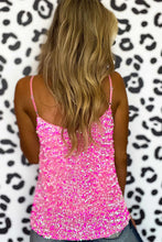 Load image into Gallery viewer, Pink Sequin Cami Top