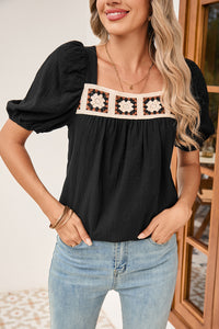 Black Crochet Blouse