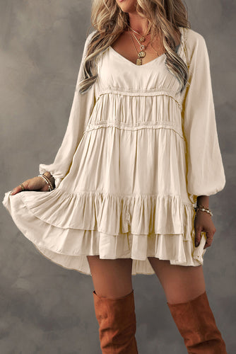 Loose Fit Tiered Ruffle Mini Dress