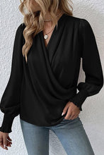 Load image into Gallery viewer, Drape V Neck Long Sleeve Blouse