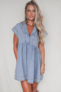 Denim Babydoll Dress