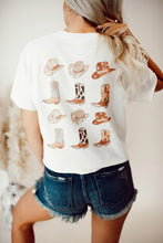 Load image into Gallery viewer, Cowboy Hat &amp; Boots Graphic Tee