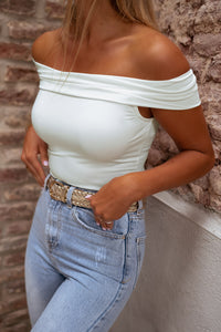 White Off Shoulder Top