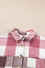 Load image into Gallery viewer, Plaid Color Block Jacket with Pocket