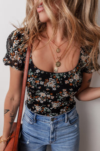 Floral Print Bodysuit