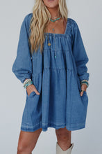 Load image into Gallery viewer, Long Sleeve Denim Dress