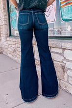 Load image into Gallery viewer, Real Teal High Rise Ripped Bell Bottom Jeans