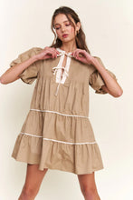 Load image into Gallery viewer, Khaki Knot Mini Dress