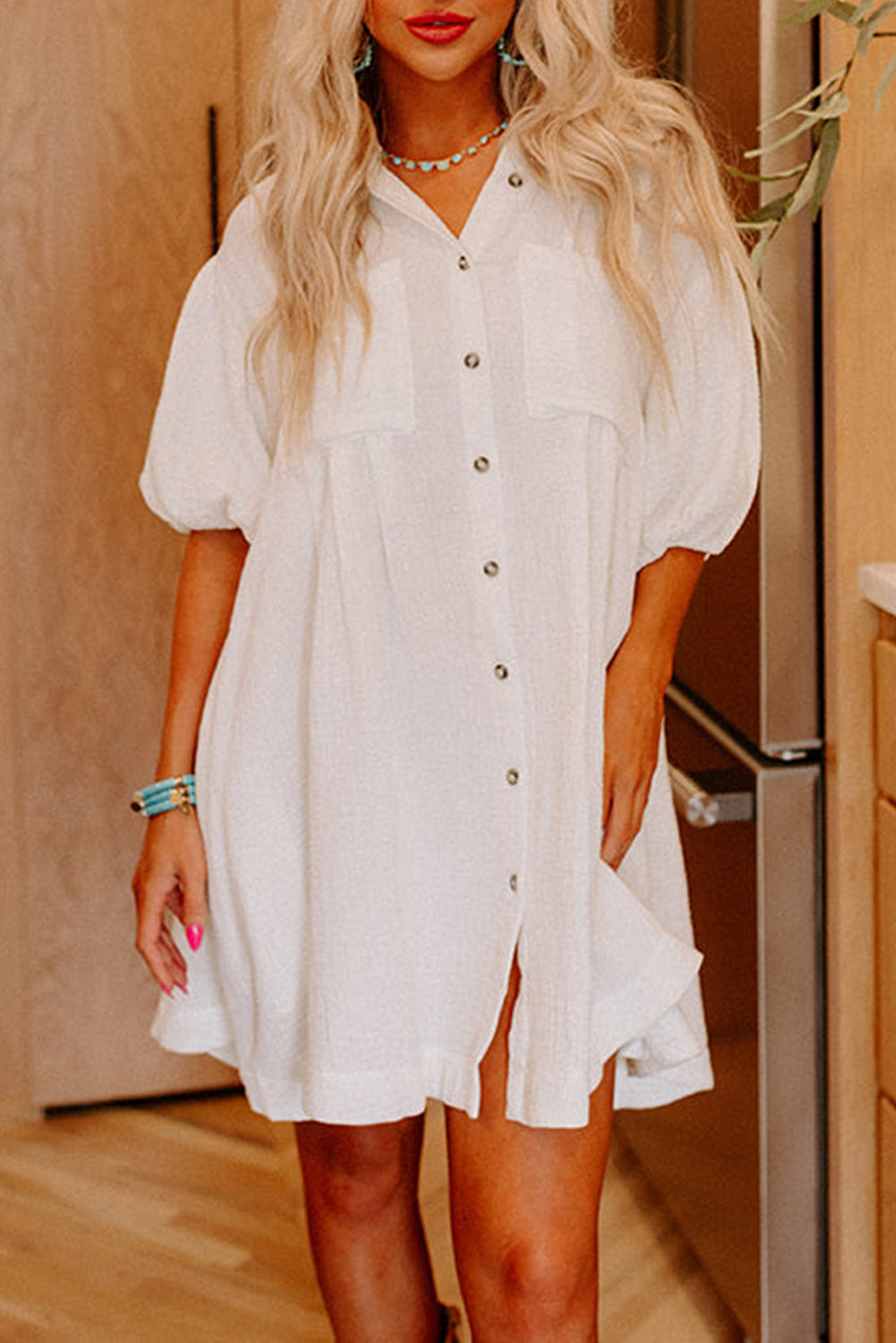 White Shirt Mini Dress