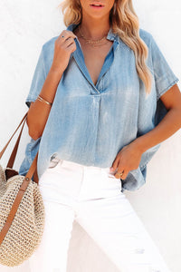 Loose Denim Blouse