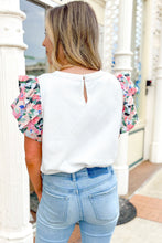 Load image into Gallery viewer, Print Tiered Ruffled Sleeve Knit Top