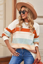 Load image into Gallery viewer, Crew Neck Drop Shoulder Knit Sweater