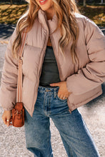 Load image into Gallery viewer, Apricot Pink Puffer Jacket