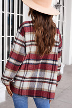 Load image into Gallery viewer, Brown Plaid Button Up Long Sleeve Flannel Shacket