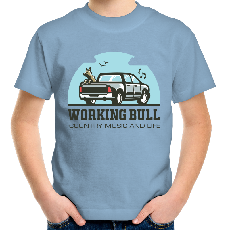 Working Bull Kids Tee - Blue