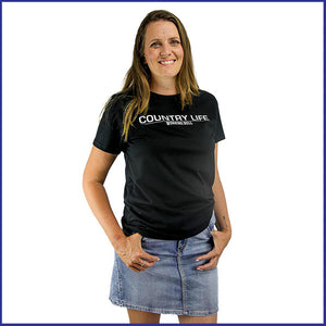 Country Life Womens T-Shirt - Black