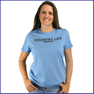 Country Life Womens T-Shirt - Carolina Blue