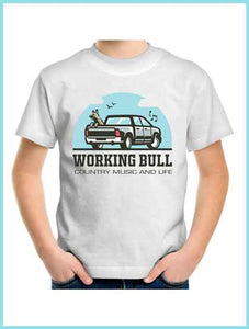 Working Bull Kids Tee - White