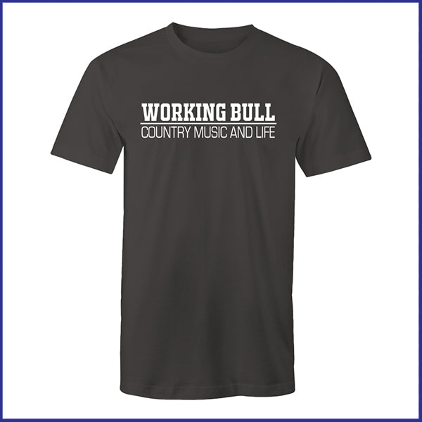 Working Bull Mens Tee - Charcoal